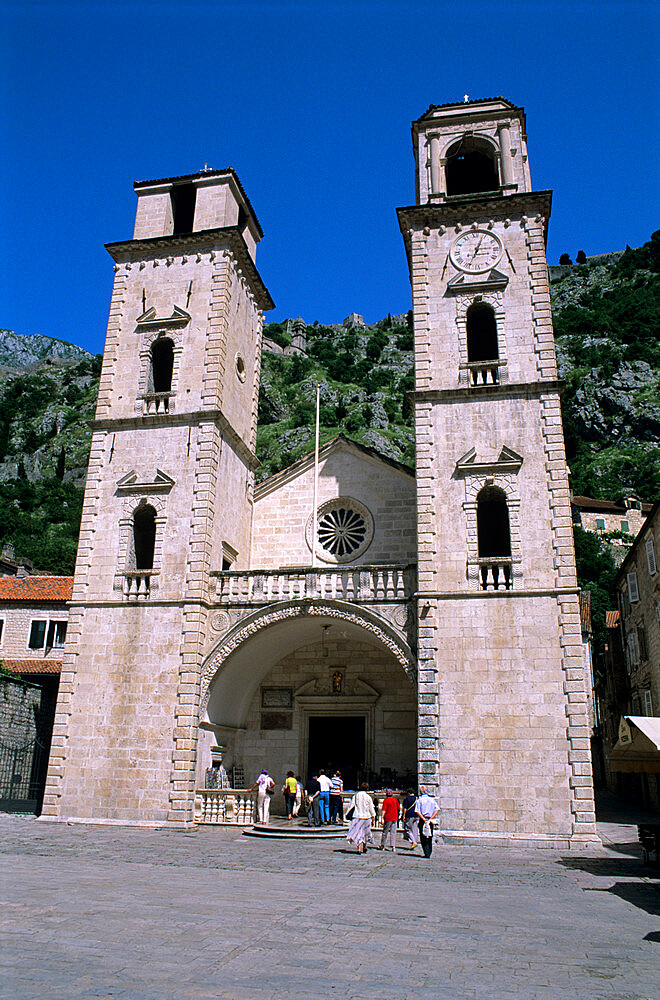 St. Tryphon Cathedral, Kotor, UNESCO World Heritage Site, The Boka Kotorska (Bay of Kotor), Montenegro, Europe