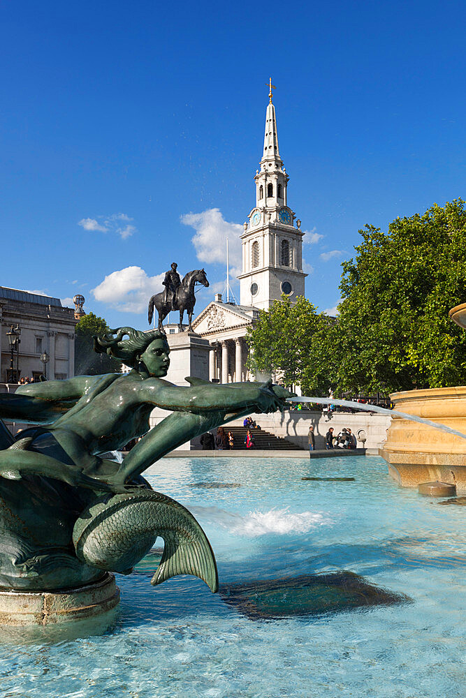 St. Martin's in the Fields church, Trafalgar Square, London, England, United Kingdom, Europe