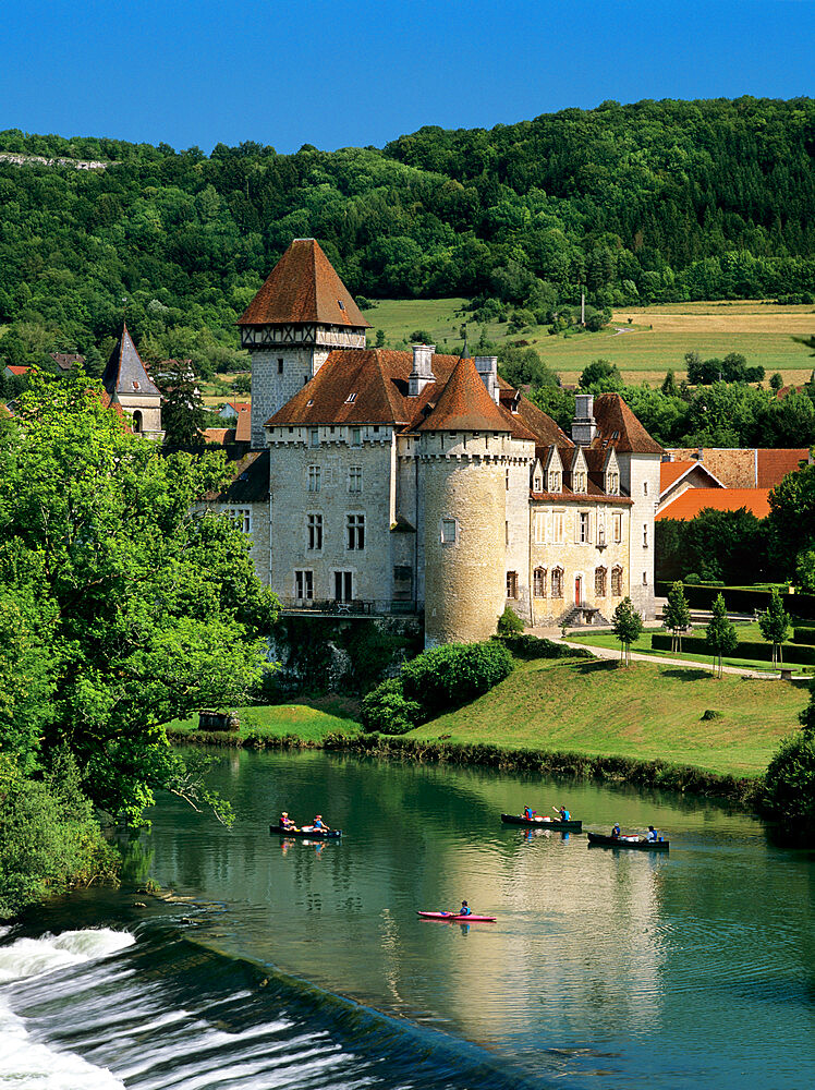 Chateau de Cleron, Cleron, Loue Valley, Franche Comte, France, Europe