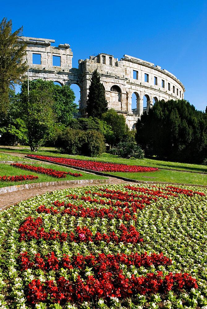 The Roman Amphitheatre, Pula, Istria, Croatia, Europe