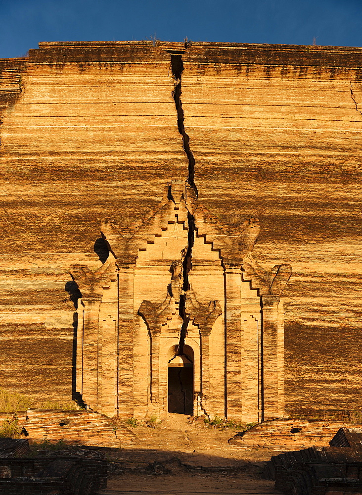 Exterior of Mingun Paya, Mingun, Mandalay Region, Myanmar (Burma), Asia