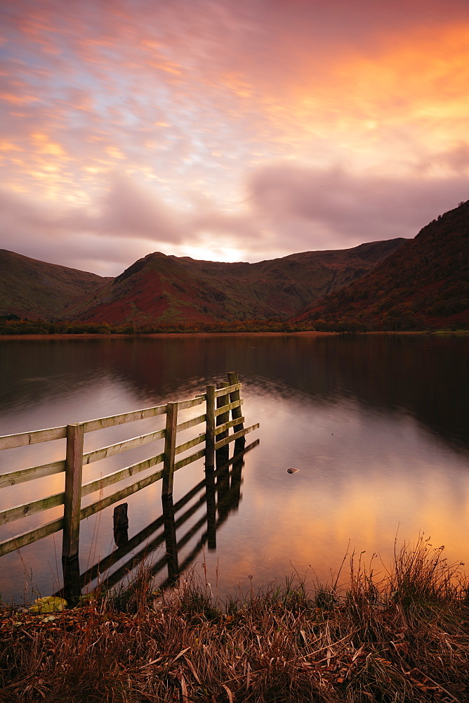 Brothers Water at sunset, Dovedale, Lake District National Park, UNESCO World Heritage Site, Cumbria, England, United Kingdom, Europe