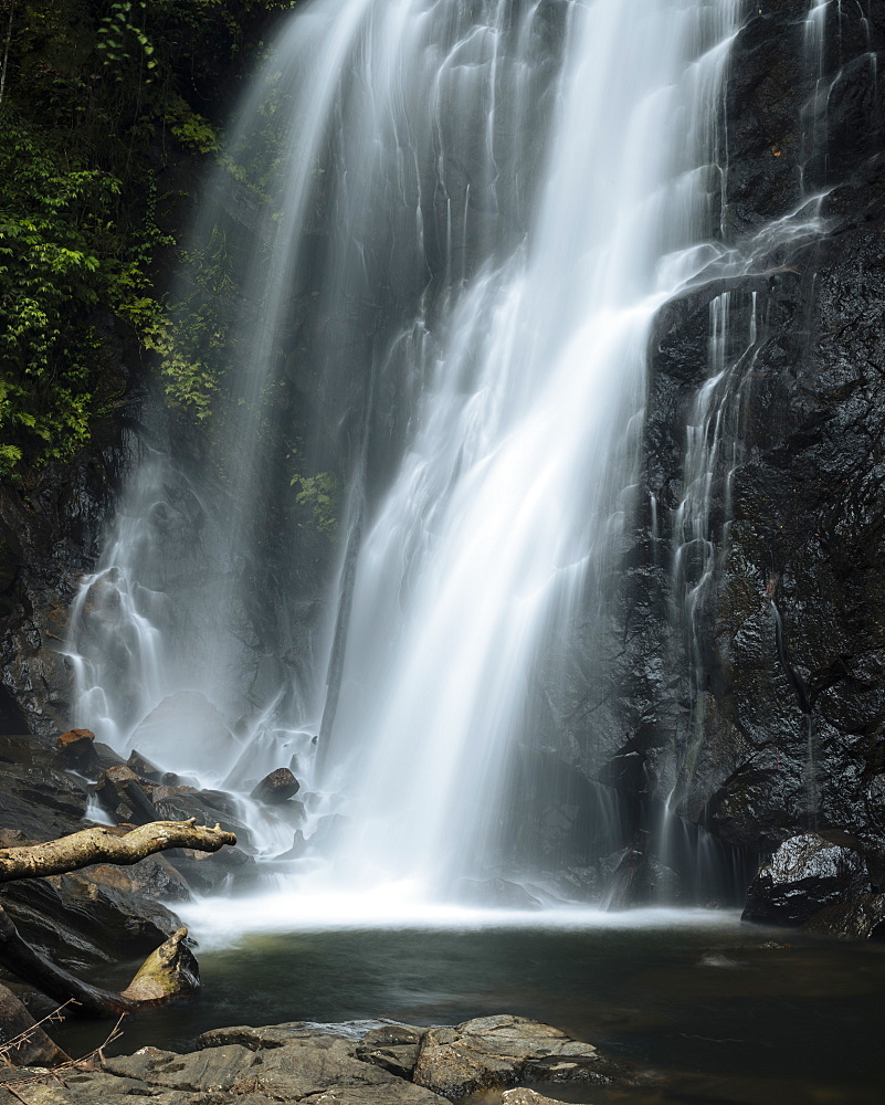 Waterfall, Sinharaja Rainforest National Park, Deniyaya, Southern Province, Sri Lanka, Asia