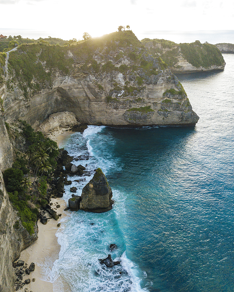 Aerial view of Diamond Beach, Klungkung, Nusa Penida, Bali, Indonesia, Southeast Asia, Asia