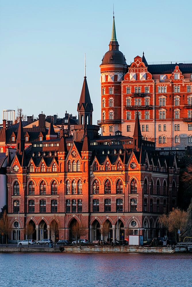 View towards Sodermalm at Dawn, Stockholm, Sv?dermanland and ???Uppland, Sweden