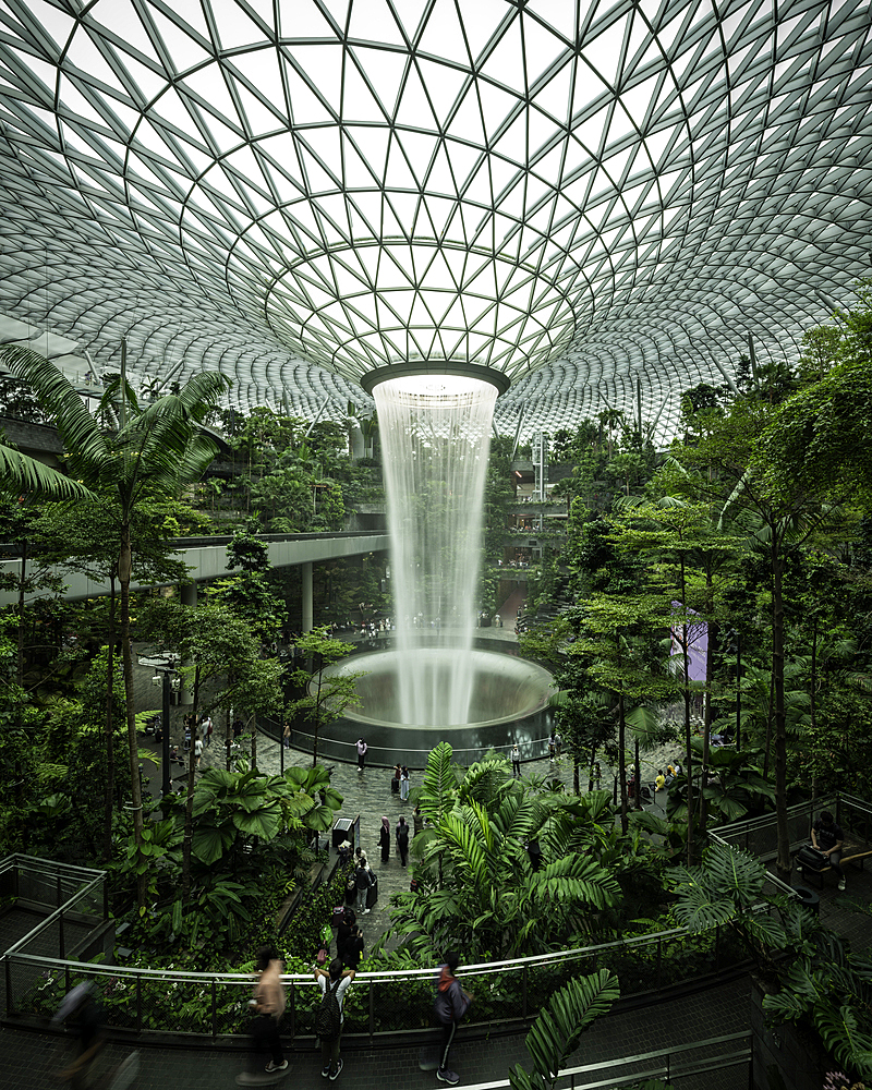 Rain Vortex, Changi Airport, Singapore, Southeast Asia, Asia