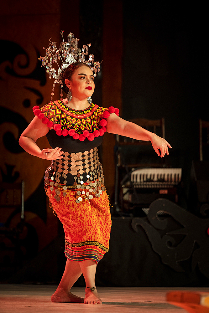 Dance Performance, Sarawak Cultural Village, Santubong, Sarawak, Borneo, Malaysia, Southeast Asia, Asia