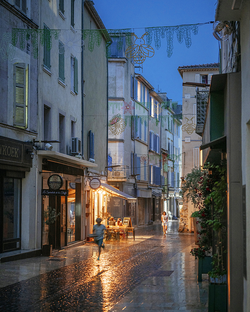 Back street, evening, La Ciotat, Bouches-du-Rhone, Provence Alpes Cote d'Azur, France, Europe