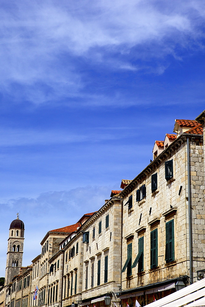 Main street Stradun (Placa) in the old town of Dubrovnik, UNESCO World Heritage Site, Croatia, Europe