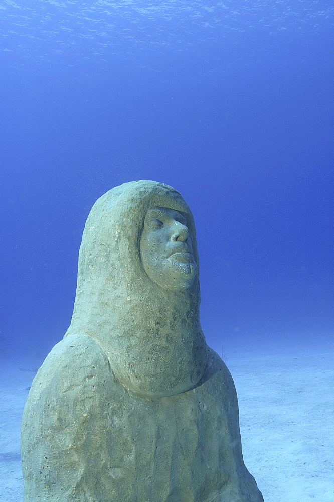 uStatue of Lawson Wood, First Elder of ATLANTIS sculpture park, Cayman Brac, Cayman Islands, Caribbean