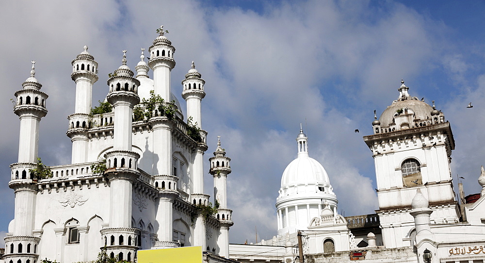 Devatagaha Mosque and town hall against cloudy sky, Sri Lanka, Colombo 