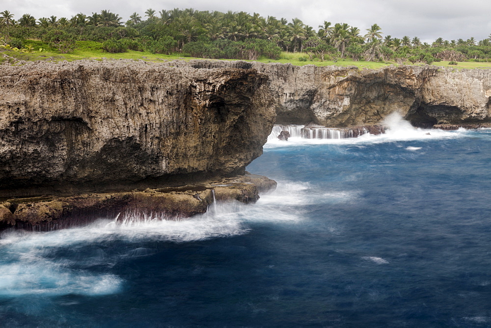 Cliffs on coast, Tonga, Tongatapu Island