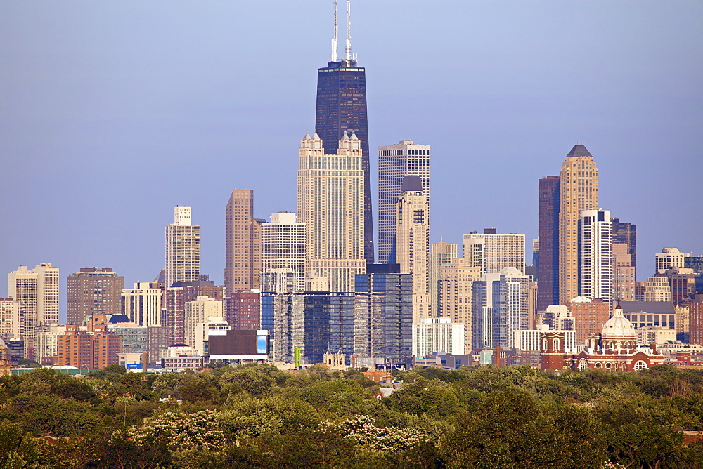 Skyscrapers in downtown, USA, Illinois, Chicago