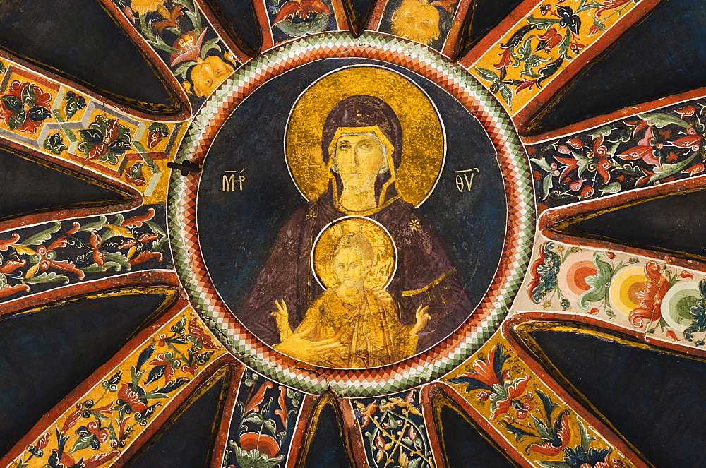 Turkey, Istanbul, Kariye Museum, madonna with child, fresco