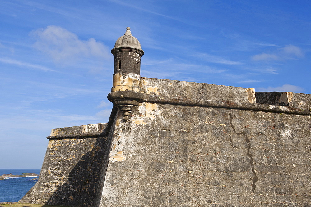 Puerto Rico, Old San Juan, section of El Morro Fortress