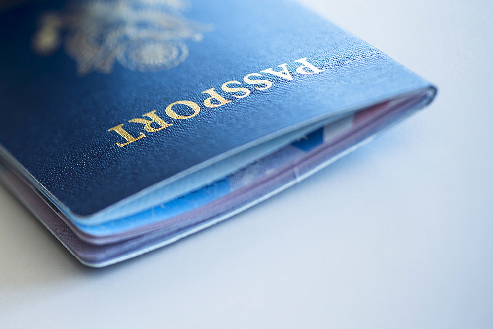 Passport on white background