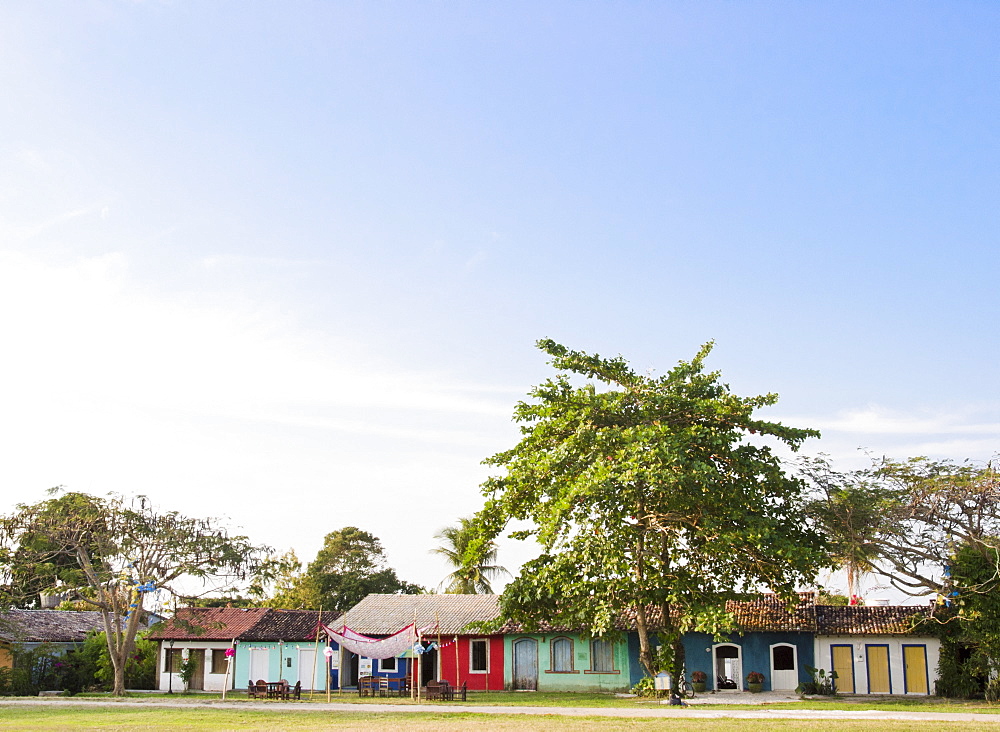 Brazil, Bahia, Trancoso, Town buildings