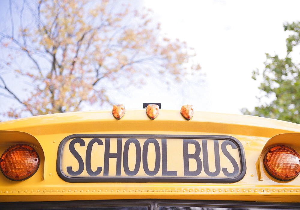 Close up of school bus