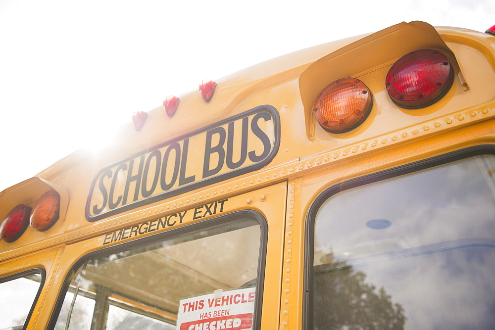 Close up of school bus