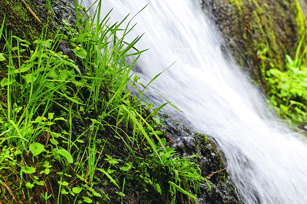 A scenic waterfall