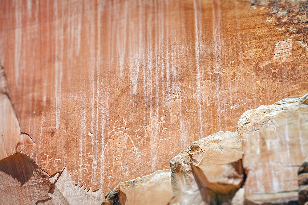 Cave paintings, USA, Utah, Capitol Reef National Park