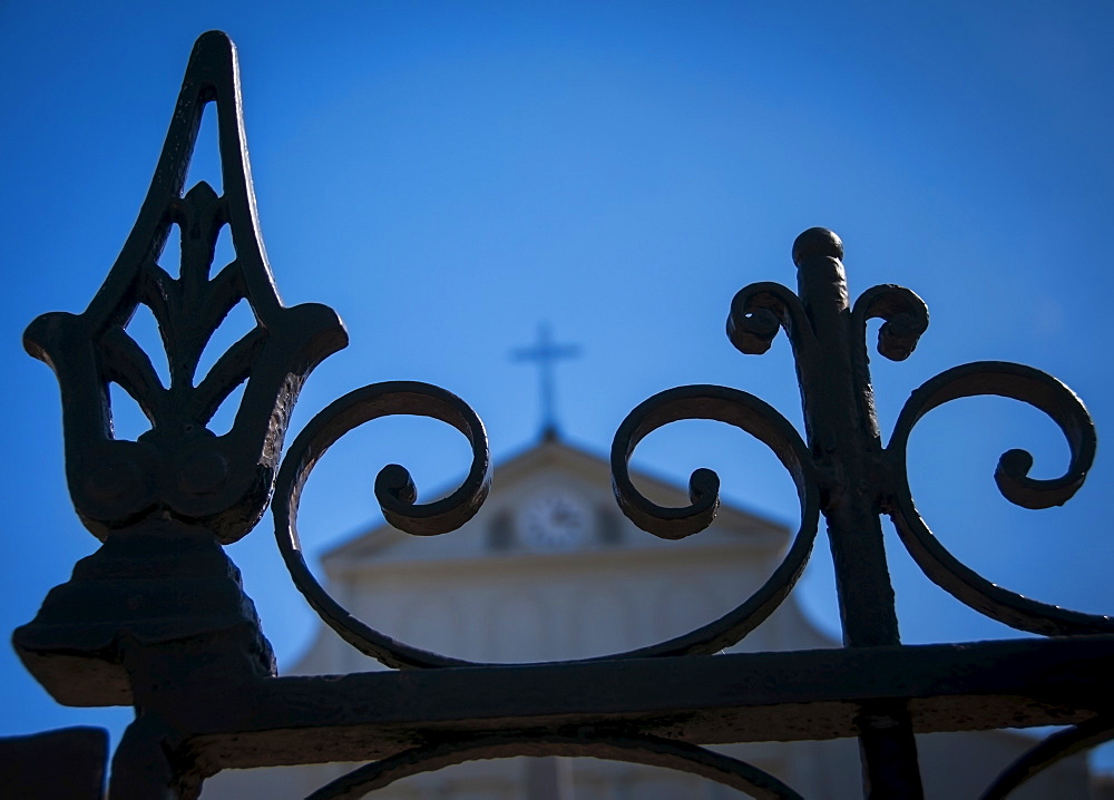 Close up of iron fence, USA, Louisiana, New Orleans