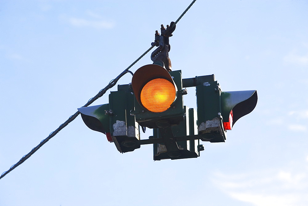 Close up of traffic light