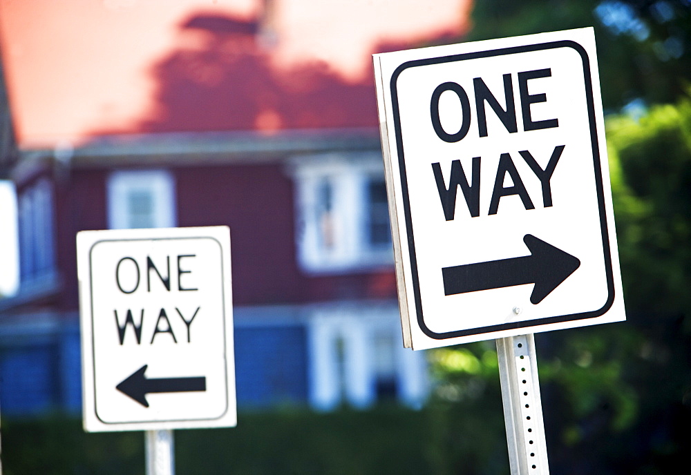 One Way street signs