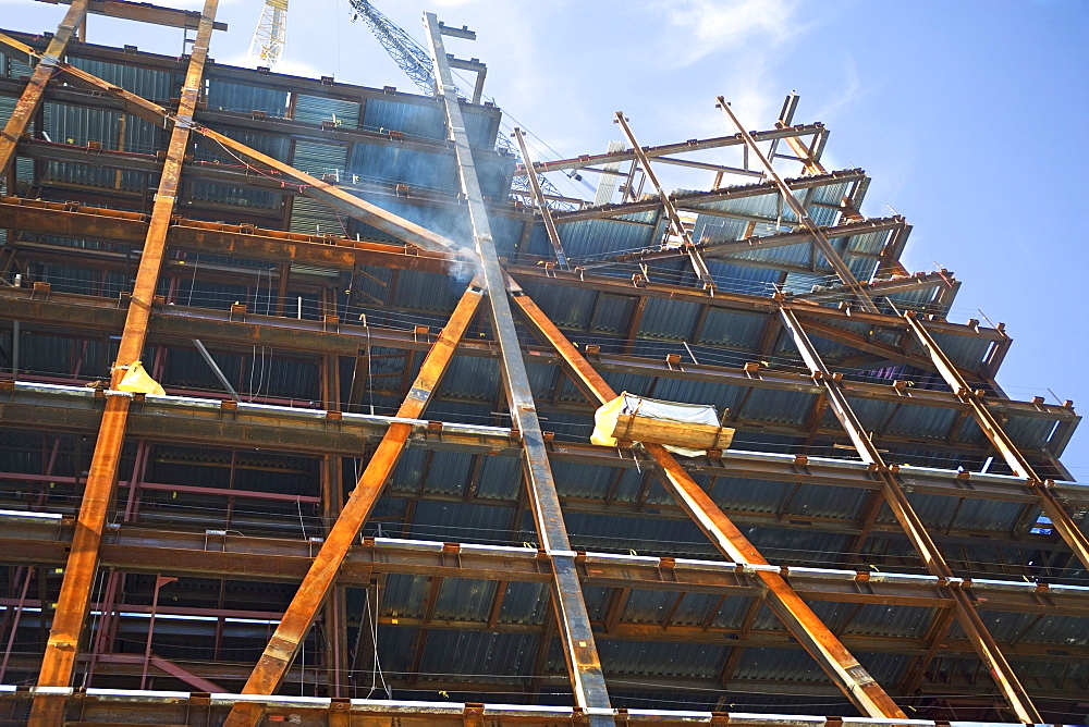 Low angle view of construction site