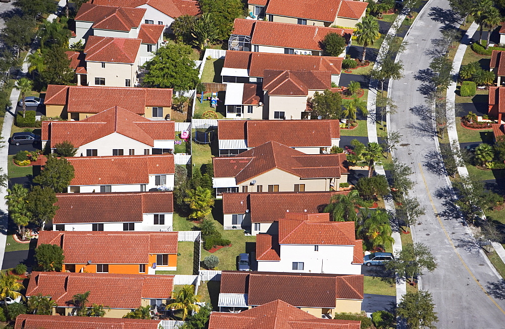 aerial of housing community