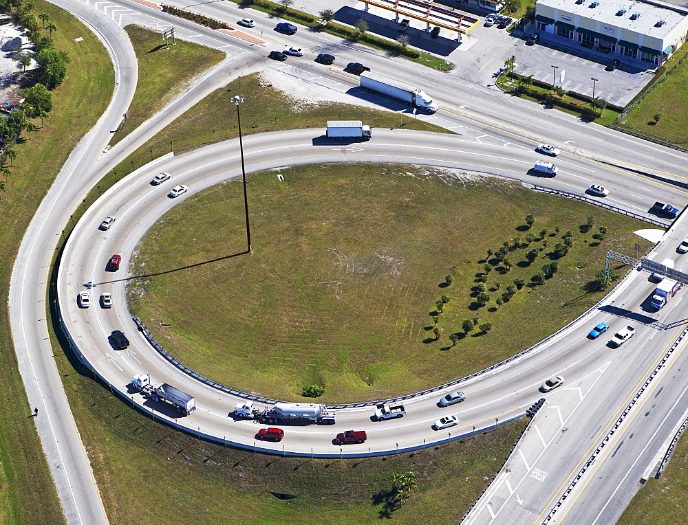 aerial view of roadway,highway