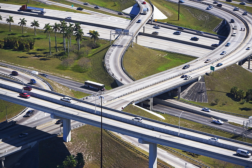 aerial view of roadway,highway