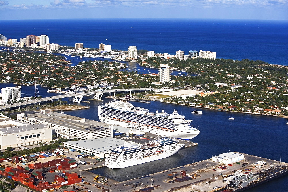 Cruise ship docked in Florida