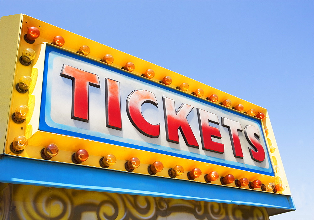 Tickets sign at fairgrounds