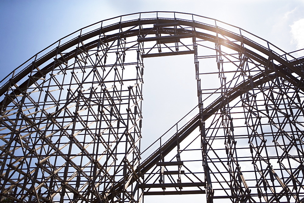 Silhouette of rollercoaster