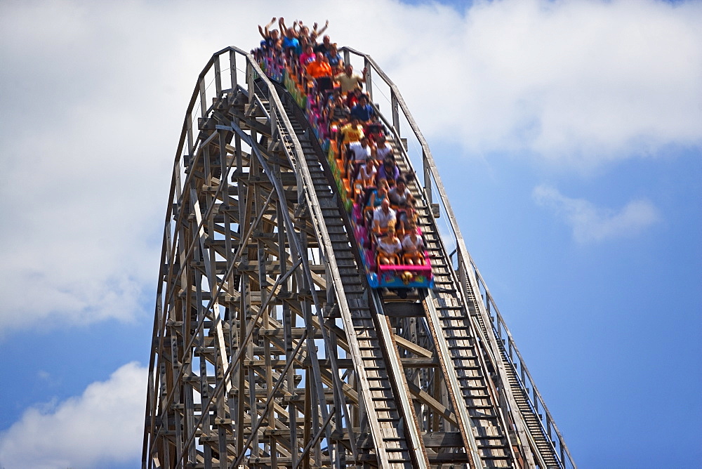 People on rollercoaster