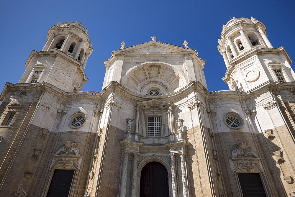 Facade of Cathedral, Cadiz, Spain