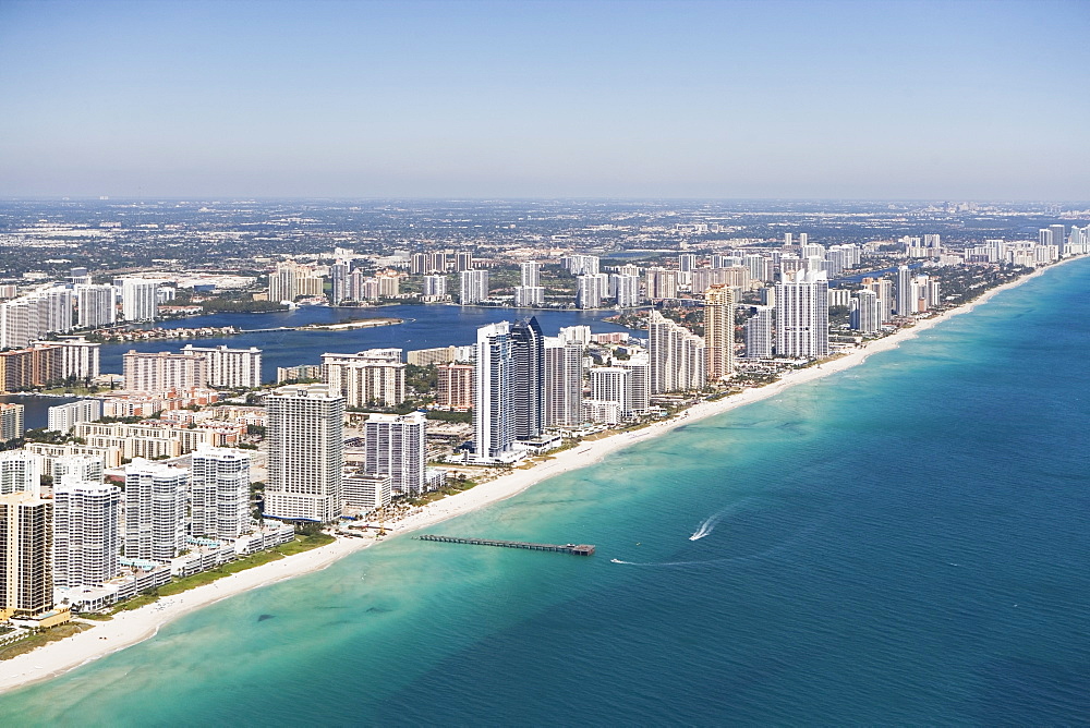 USA, Florida, Miami cityscape as seen from air