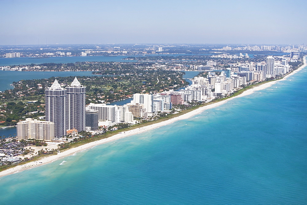 USA, Florida, Miami, Cityscape with beach