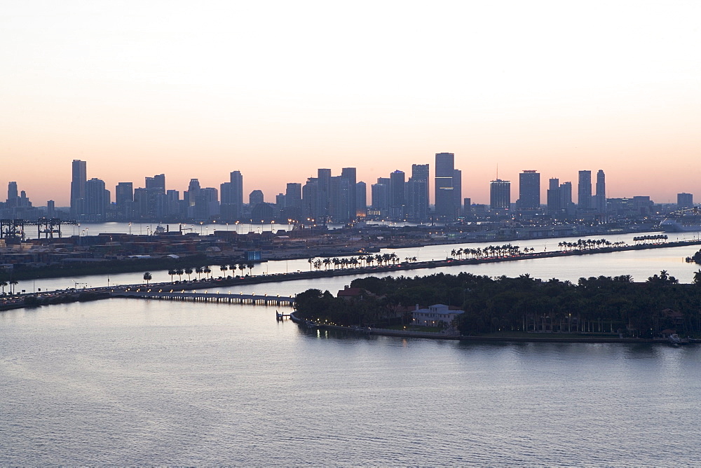 USA, Florida, Miami, Cityscape with coastline