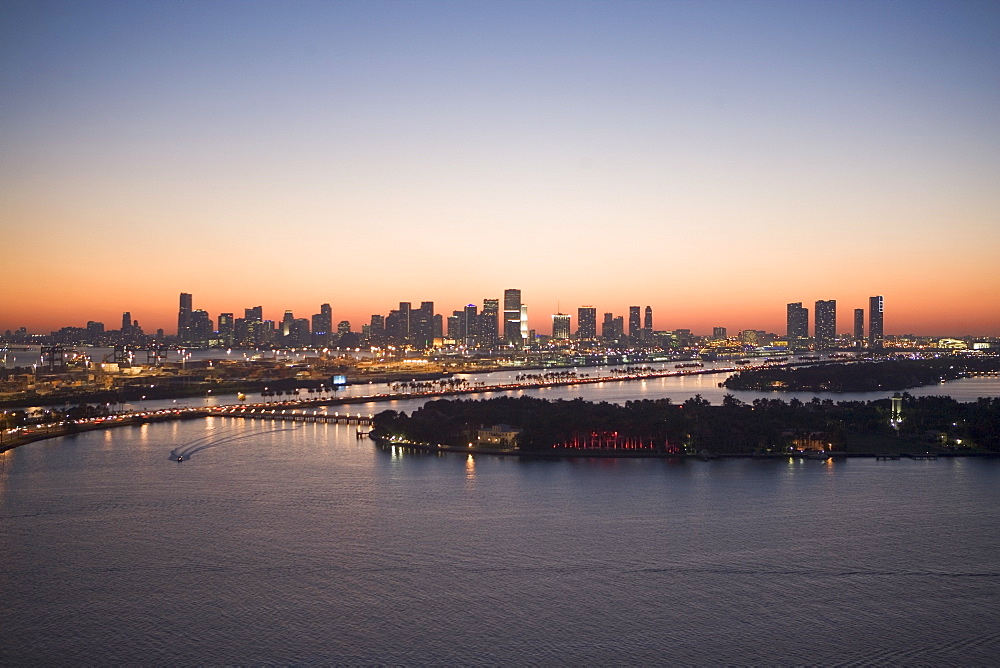 USA, Florida, Miami, Cityscape with coastline