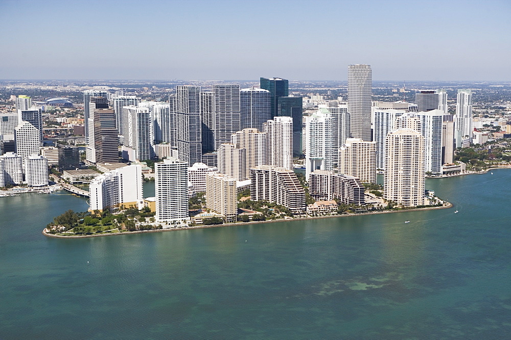 USA, Florida, Miami, Cityscape with coastline