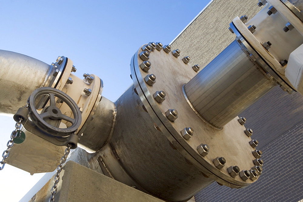 Pipes of water treatment plant