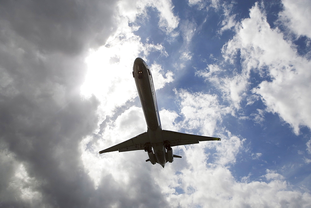 Airplane in sky