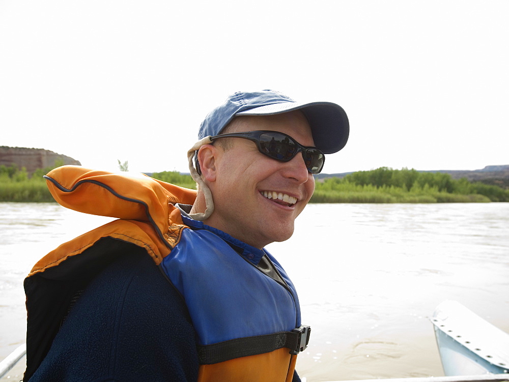 Man wearing lifejacket