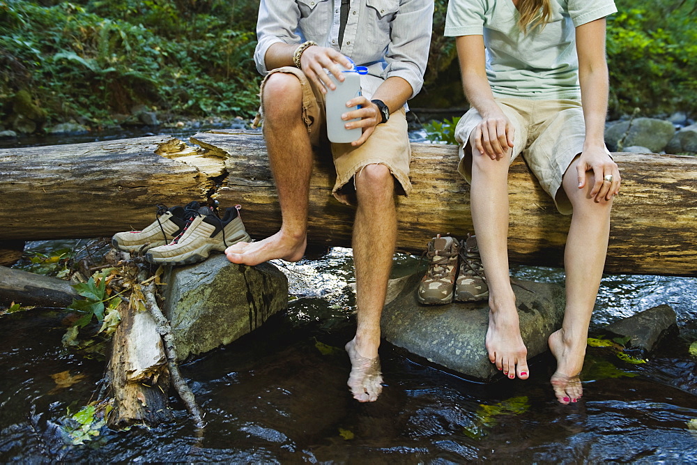 Hikers resting