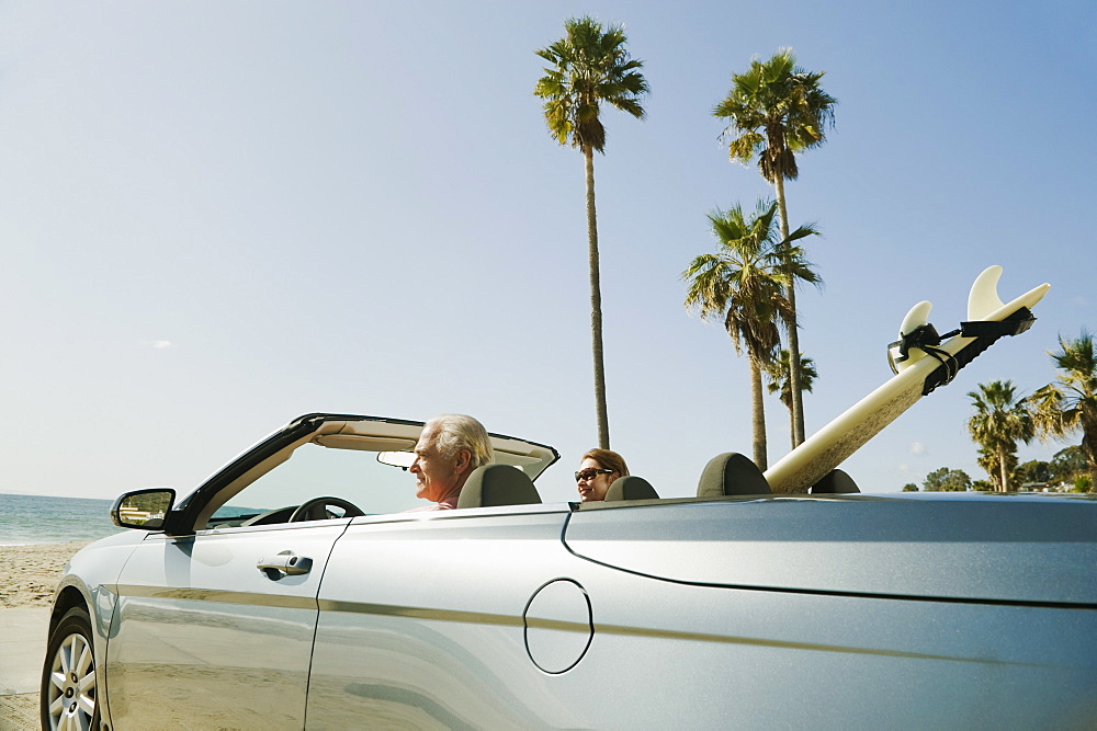 Couple on road trip