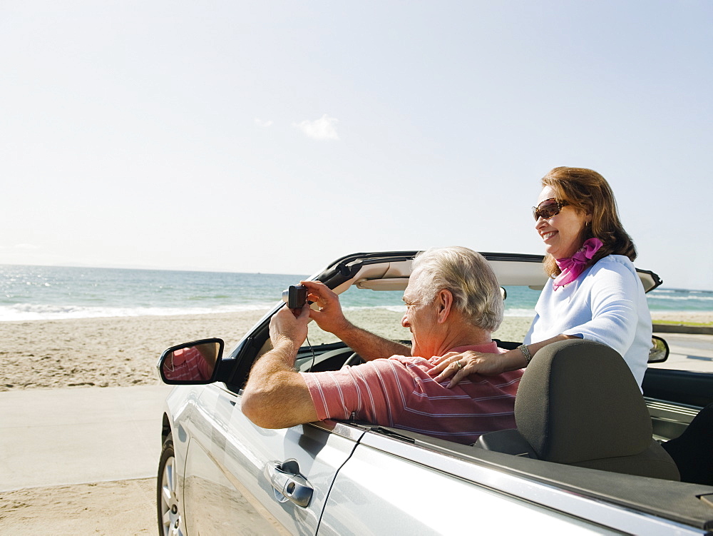 Couple on road trip