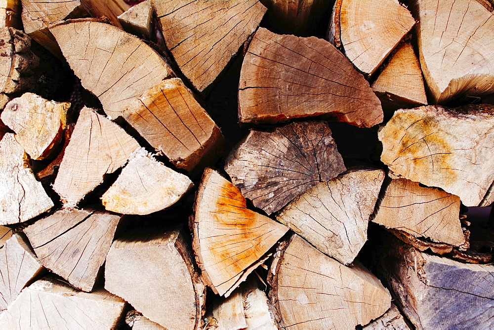 Stack of wooden logs