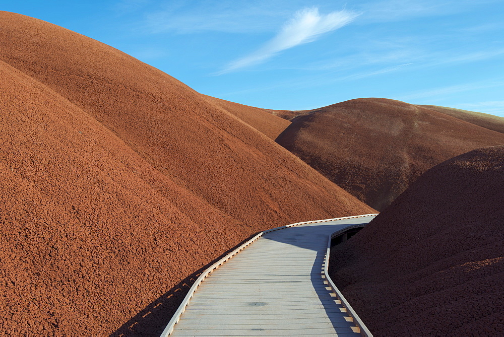 Boardwalk through hills, Wheeler County, Oregon